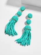 BaubleBar Mini Granita Tassel Earrings-Turquoise