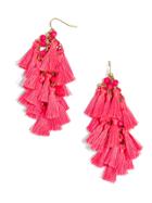 BaubleBar Rosalita Tassel Earrings-Neon Pink