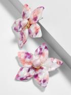 BaubleBar Amariella Flower Stud Resin Earrings-Lilac