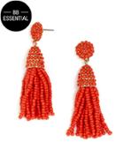 BaubleBar Mini Pinata Tassel Earrings-Coral