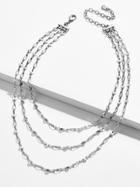 BaubleBar Aphrodite Layered Necklace-Silver