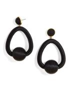 BaubleBar Mariela Hoop Earrings-Black