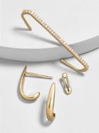 BaubleBar Spillo 18K Gold Plated Earring Set