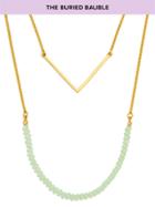 BaubleBar Sea Bead Layered Necklace-Mint