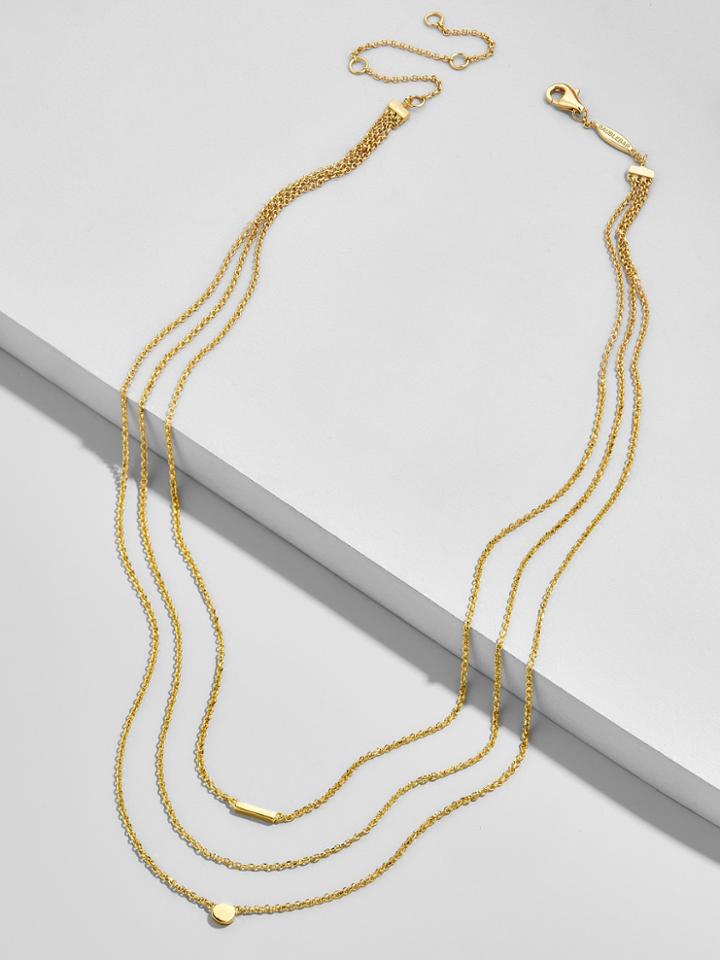 BaubleBar Forma 18K Gold Plated Layered Necklace