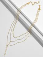 BaubleBar Stelina Layered Y-Chain Necklace