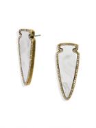 BaubleBar Pave Archer Studs-Howlite