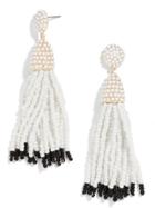 BaubleBar Pinata Tassel Earrings-White/Black
