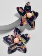 BaubleBar Amariella Flower Resin Stud Earrings