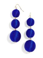 BaubleBar Fluoro Crispin Ball Drop Earrings-Cobalt Blue
