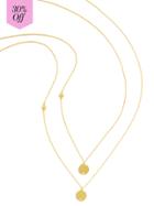 BaubleBar Incognito Initial Disc Pendant-R