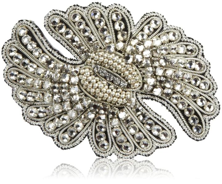 Deepa Gurnani Wild Flower Hair Clip - Silver