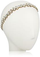 Deepa Gurnani Crystal Dancing Leaves Headband - Gold/silver