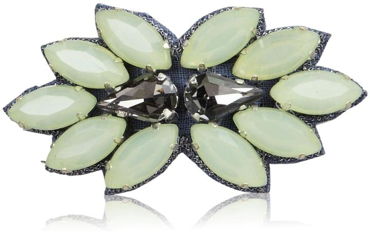Deepa Gurnani Joint Leaf Tree Hair Clip - Mint