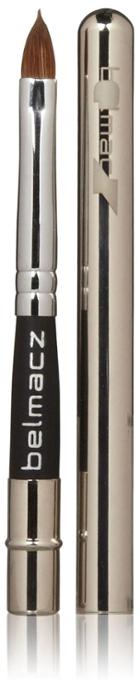 Belmacz Compact Lip Brush With Lid, (silver)