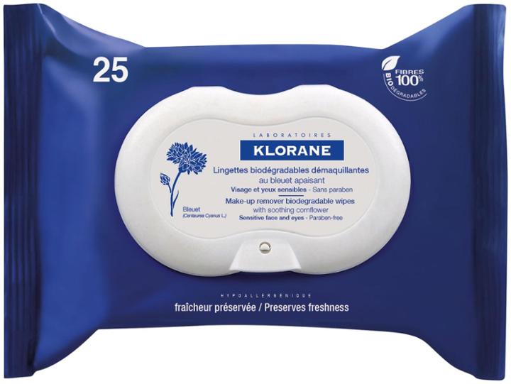 Klorane Make-up Remover Biodegradable Wipes With Soothing Cornflower