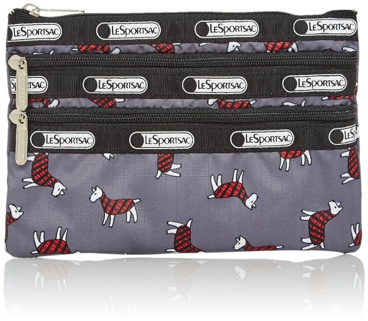 Lesportsac 3-zip Cosmetic - Terrier Toss