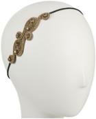 Deepa Gurnani Crystal Swirl Side Patch - Gold