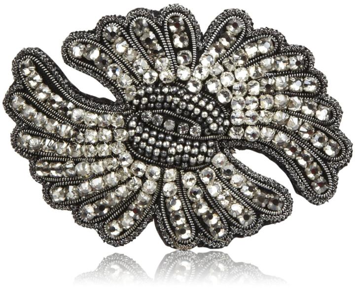 Deepa Gurnani Wild Flower Hair Clip - Gun
