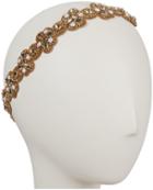 Deepa Gurnani Imperial Flower Mirage In Crystal Headband - Gold/pink