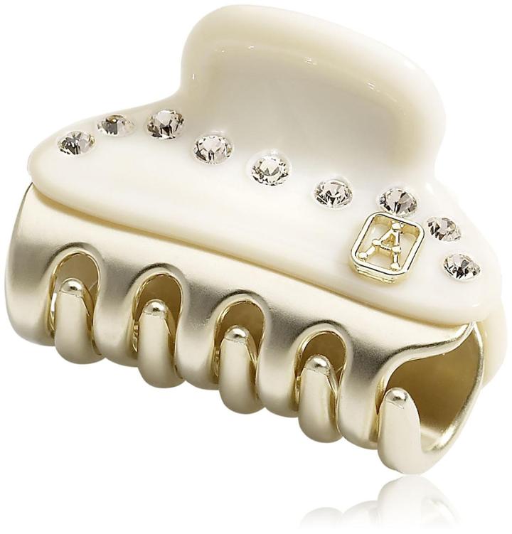 Alexandre De Paris Hair Clip 3cm Vendme - Ivory/gold