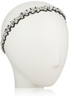 Deepa Gurnani Crystal Dancing Leaves Headband - Black/silver