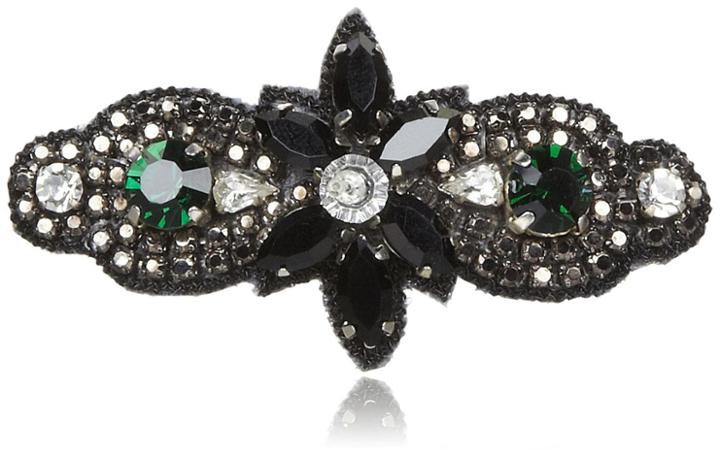 Deepa Gurnani Imperial Flower Petal Clip - Black