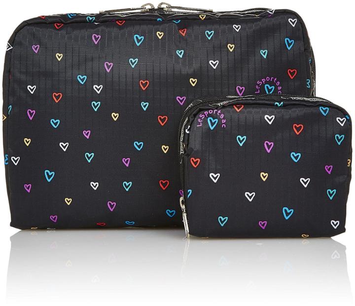 Lesportsac Xl Rectangular And Square Cosmetic Combo - Love Drops