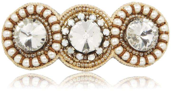 Deepa Gurnani Adjacent Triple Circle Clip - Gold