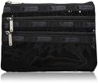 Lesportsac 3-zip Cosmetic - Black Patent