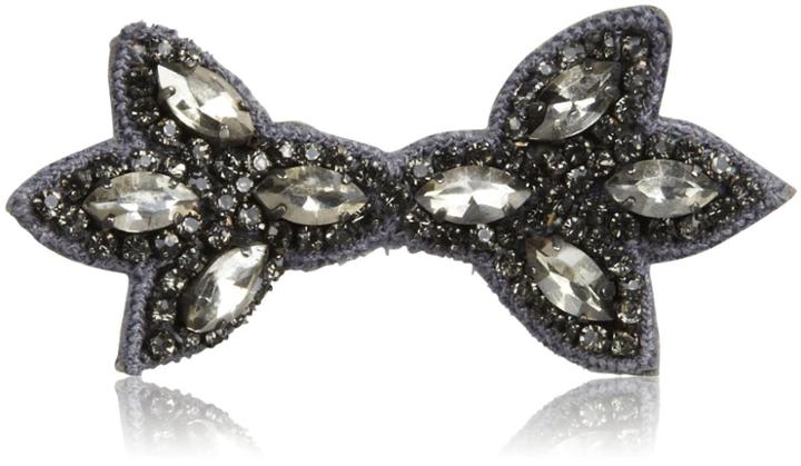 Deepa Gurnani Blended Leaf Hair Clip - Gun