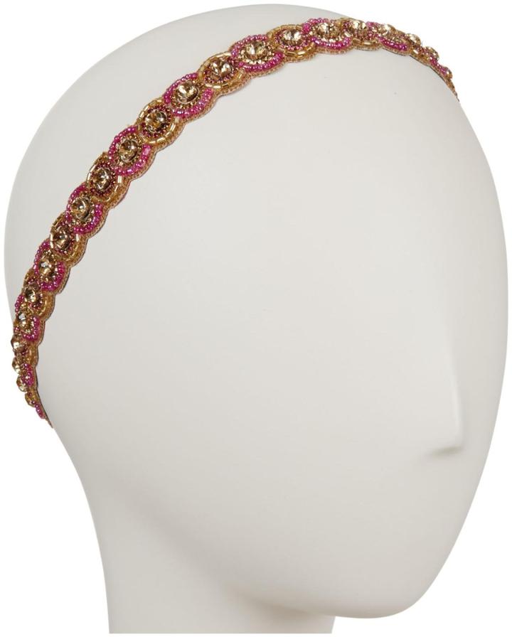 Deepa Gurnani Crystal Circular Headband - Gold/multi