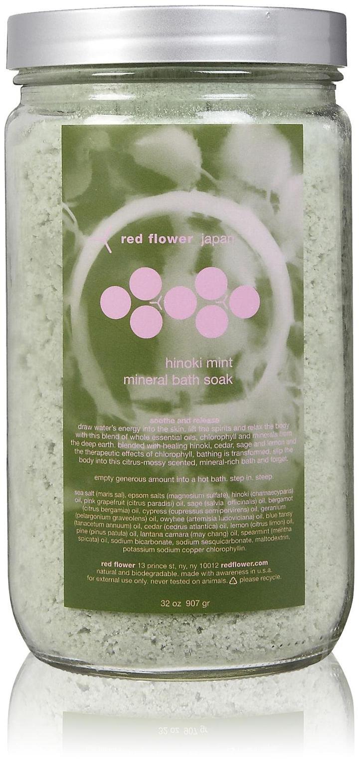 Red Flower Hinoki Mint Mineral Bath Soak