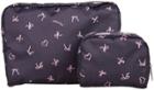 Lesportsac Xl Rect & Sq Cosmetic Combo - Dancing Bows