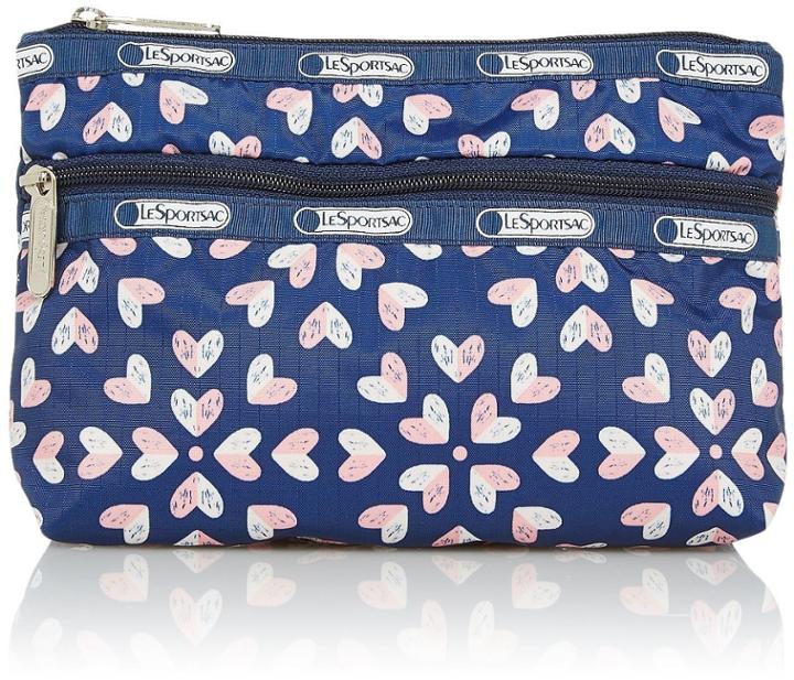 Lesportsac Cosmetic Clutch - Heart Burst Navy