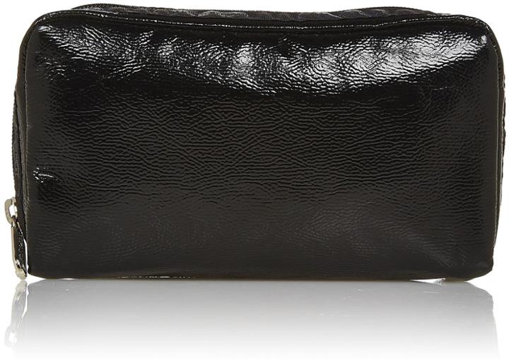 Lesportsac Rectangular Cosmetic - Black Crinkle Patent