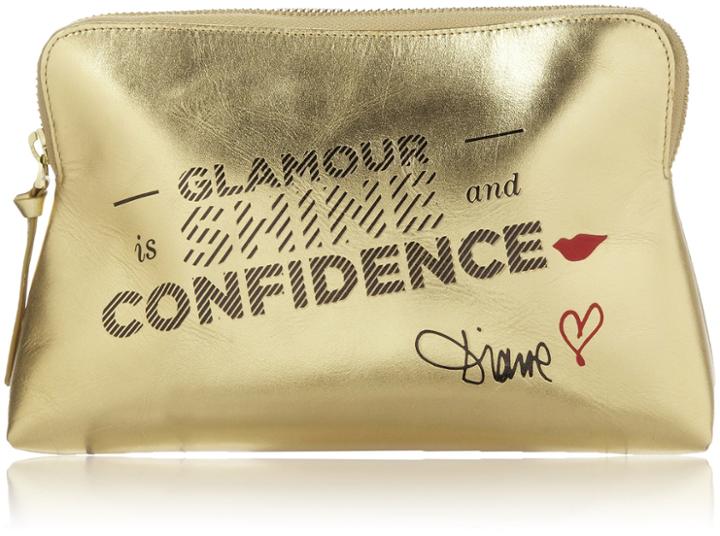 Diane Von Furstenberg Mantra Cosmetic Case - Gold