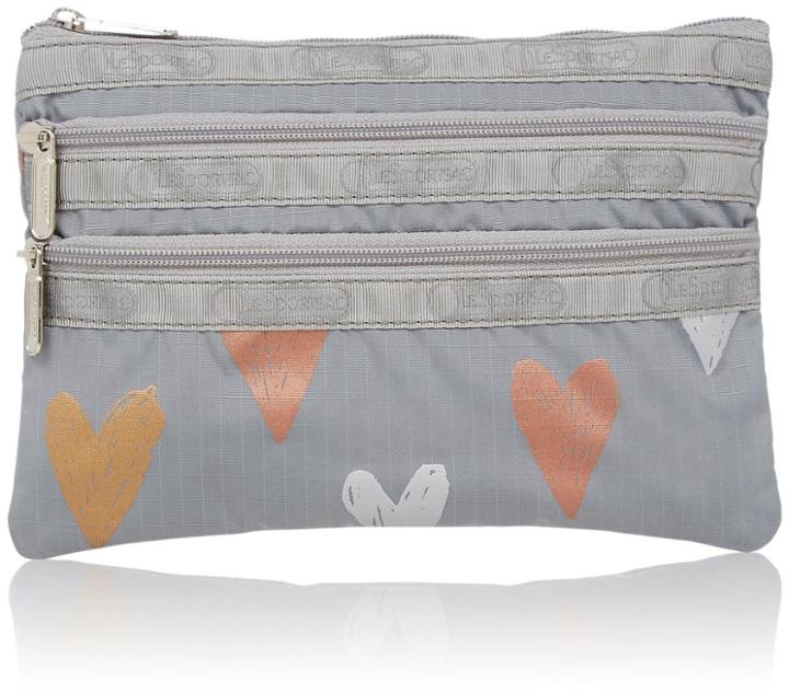 Lesportsac 3-zip Cosmetic - Glimmer Hearts