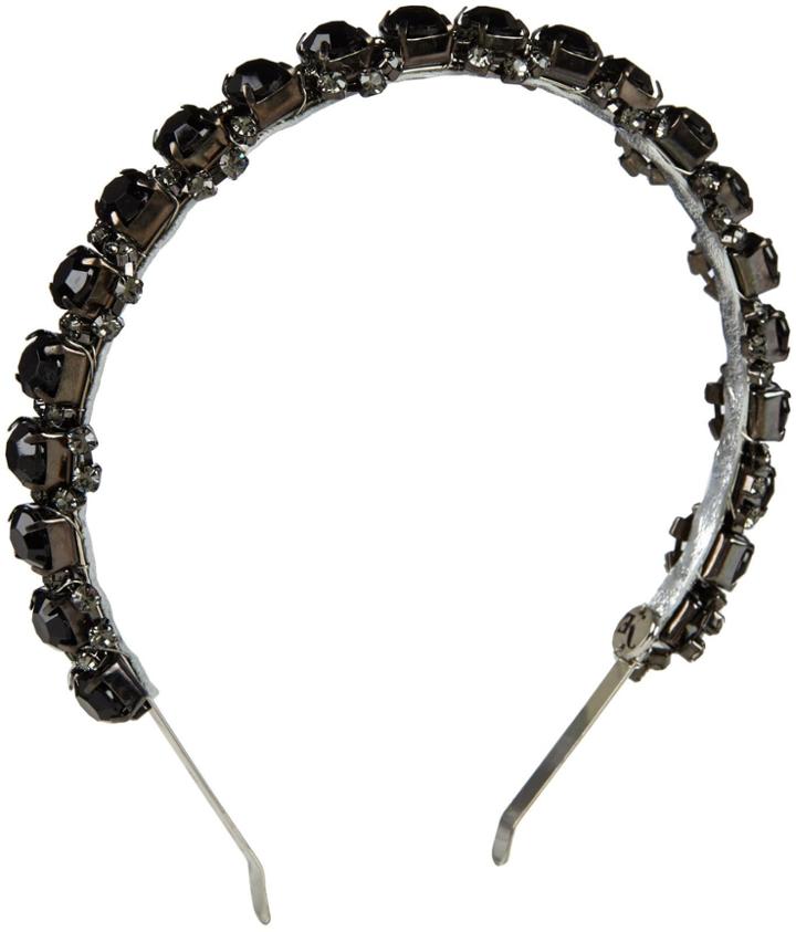Eugenia Kim Crystal Cocktail Headband - Black/smoke