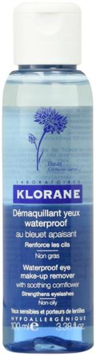 Klorane Waterproof Eye Makeup Remover With Soothing Cornflower - 3.38 Oz