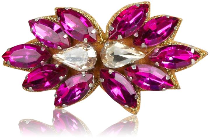 Deepa Gurnani Joint Leaf Tree Hair Clip - Gold