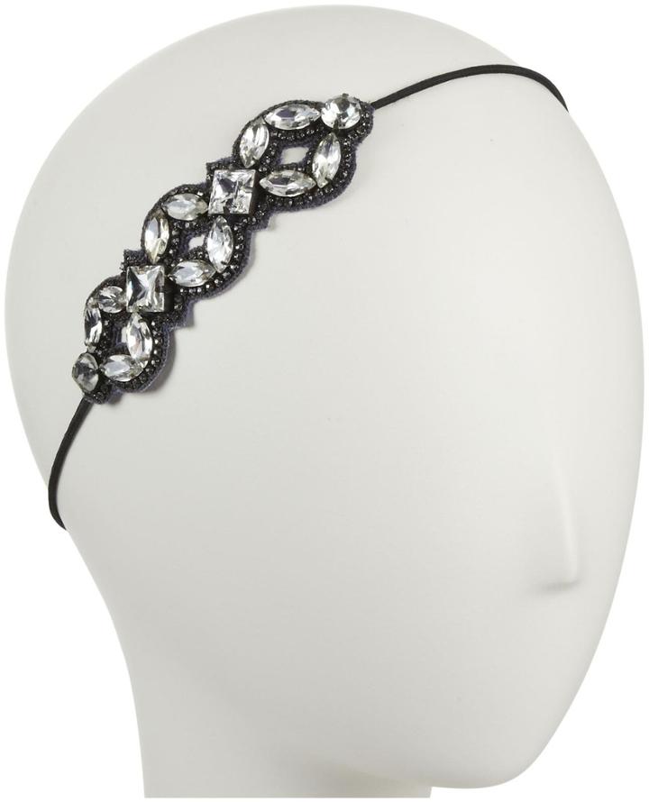 Deepa Gurnani Open Crystal Gateway Side Patch - Gun