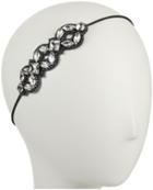 Deepa Gurnani Open Crystal Gateway Side Patch - Gun