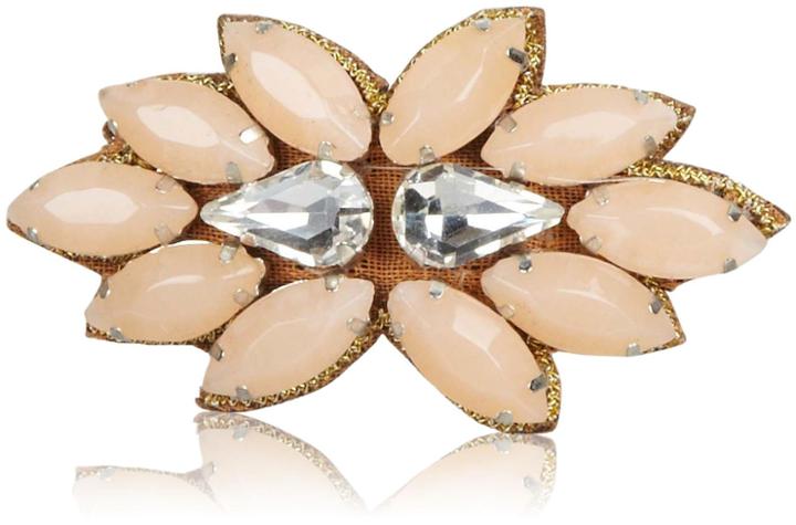 Deepa Gurnani Joint Leaf Tree Hair Clip - Peach