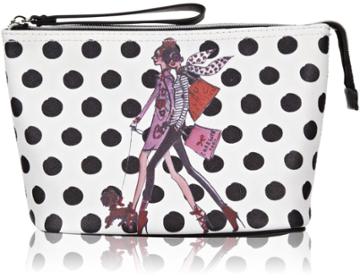 Izak Large Zip Top Cosmetic Bag - Dots