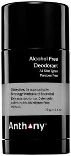 Anthony Alcohol Free Deodorant - 2.5 Oz