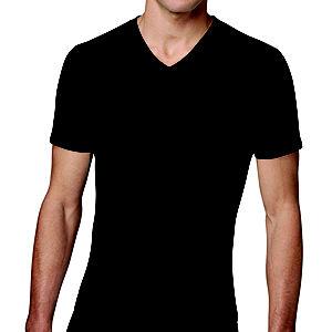 Spanx For Men Cotton Compression Vneck, M, Black, 1 Ea