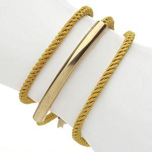 Brandy Pham Caitlyn Rope Bar Bracelet, Chartreuse, 1 Ea