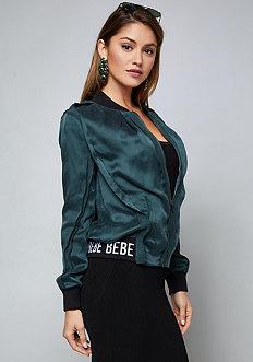 Bebe Logo Cargo Bomber Jacket