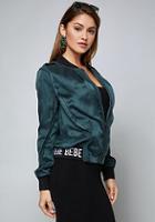 Bebe Logo Cargo Bomber Jacket